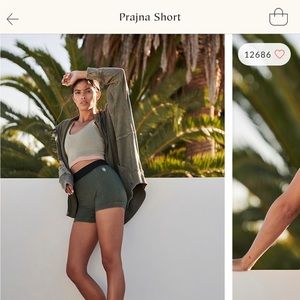 Free People Movement Green Prajna Short